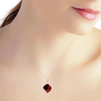14K 14K Rose Gold Necklace Diamond Twisted Briolette Ruby
