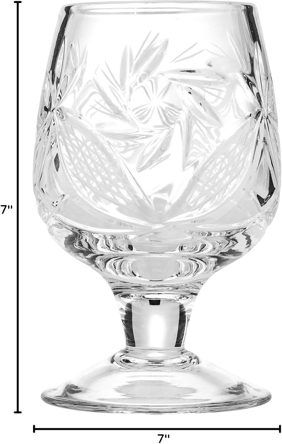 Elegant and Modern Russian Cut Crystal Drinking Glass for Home, Parties, and Events - 1.7Oz, Sherry Shot Glass, 50Ml, Set of 6