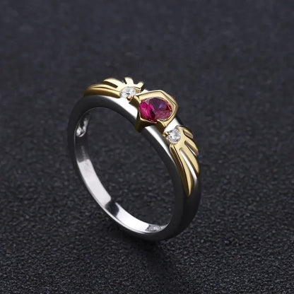 Goron's Ruby Ring Spiritual Stone Link Cosplay 925 Sterling Silver Engagement Ring