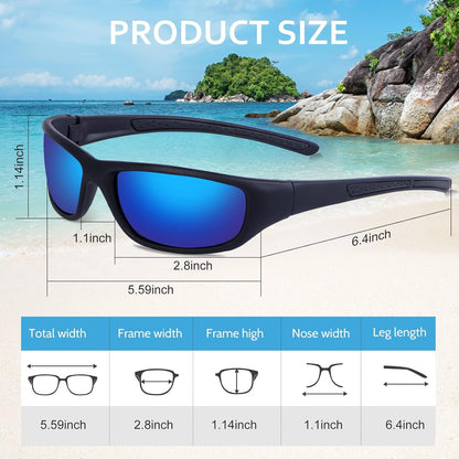Sports Polarized Sunglasses for Men Women Baseball Cycling Golf Fishing Sun Glasses UV Blocking Tr8116