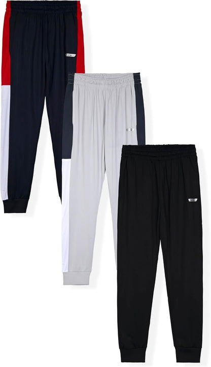 Boys Sweatpants 3 Pack Jogger Pants for Boys in Fleece and Tricot - WORLD TIME VISITS