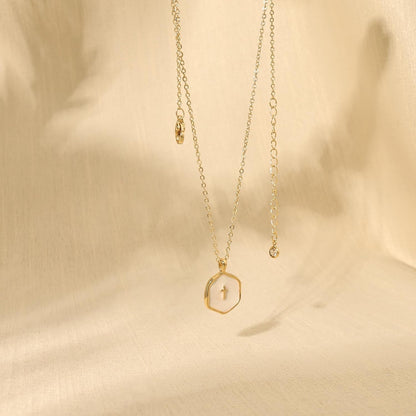 Cross Necklace for Women,14K Dainty Gold Plated Cross Necklaces Simple Pendant Necklaces for Women Trendy Small Gold Charm Necklace Cute Choker for Women Jewelry Gifts