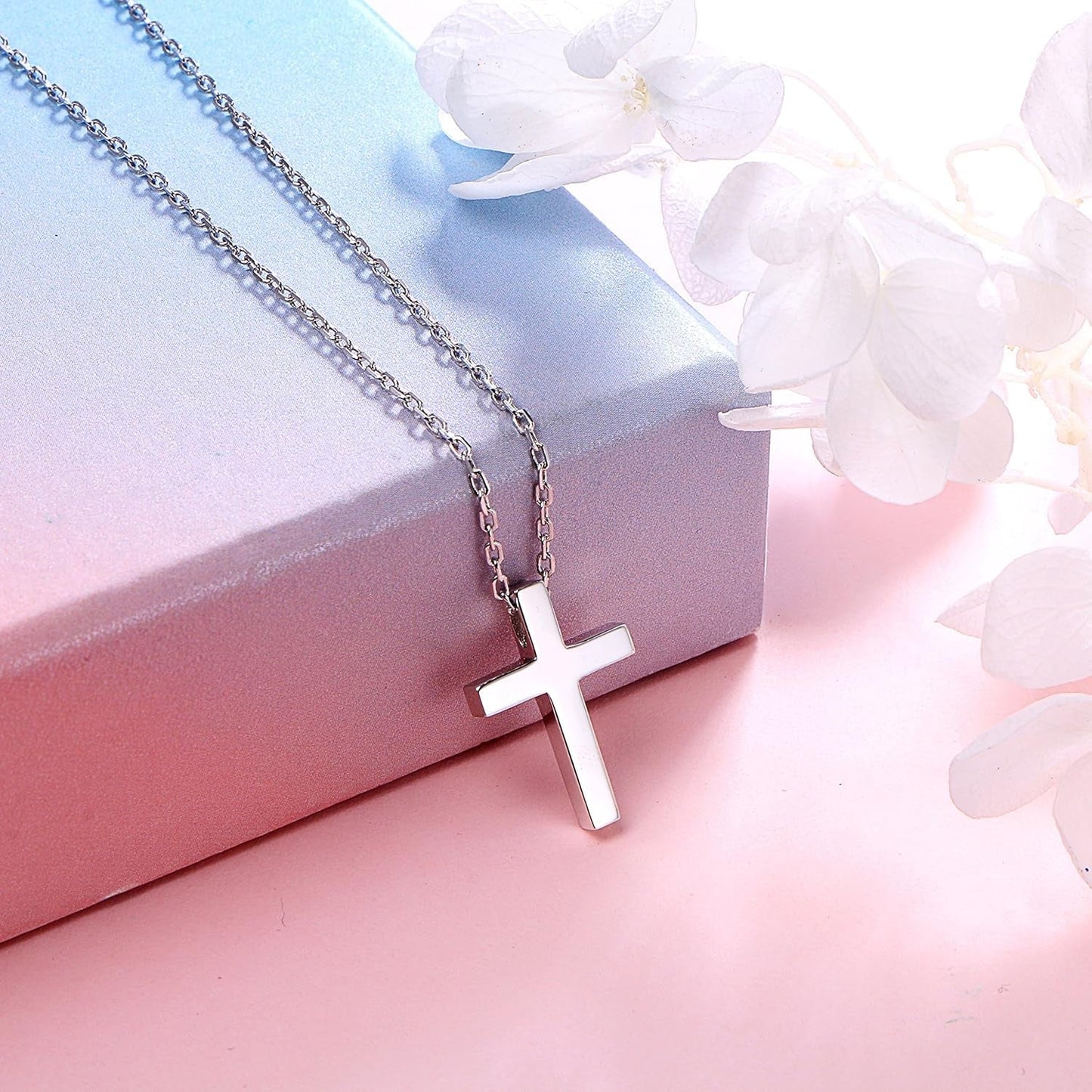S925 Sterling Silver Small Cross Pendant Necklace Bracelet Earrings - WORLD TIME VISITS