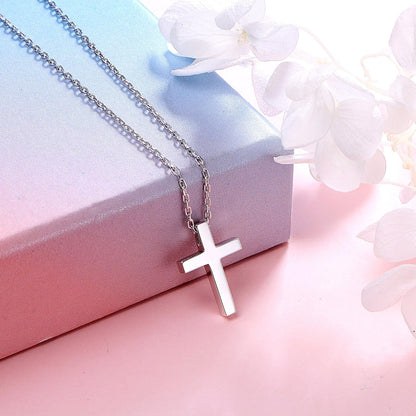S925 Sterling Silver Small Cross Pendant Necklace Bracelet Earrings - WORLD TIME VISITS