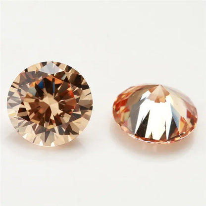 11.80 Cts Natural Gemstone Champagne Sapphire 12mm Round Cut Gem Sri-Lanka VVS