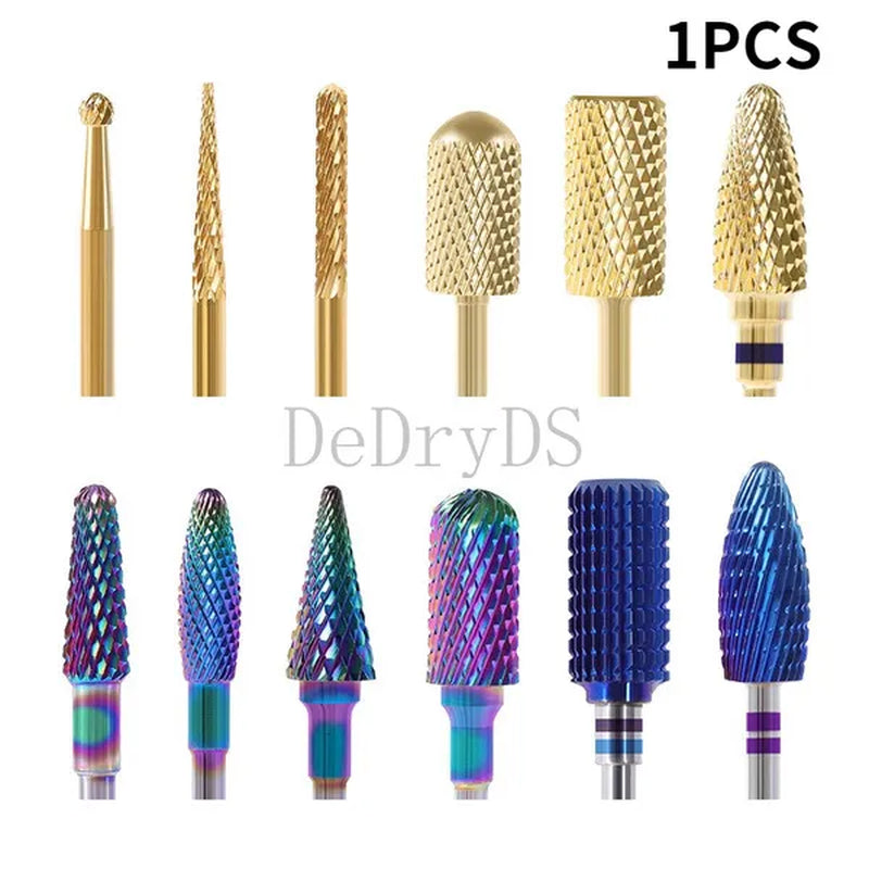 Tungsten Diamond Milling Cutter Nail Art Drill Bit for Manicure Nail Files Electric Rotary Mills Nail Gel Remove Grinder - WORLD TIME VISITS
