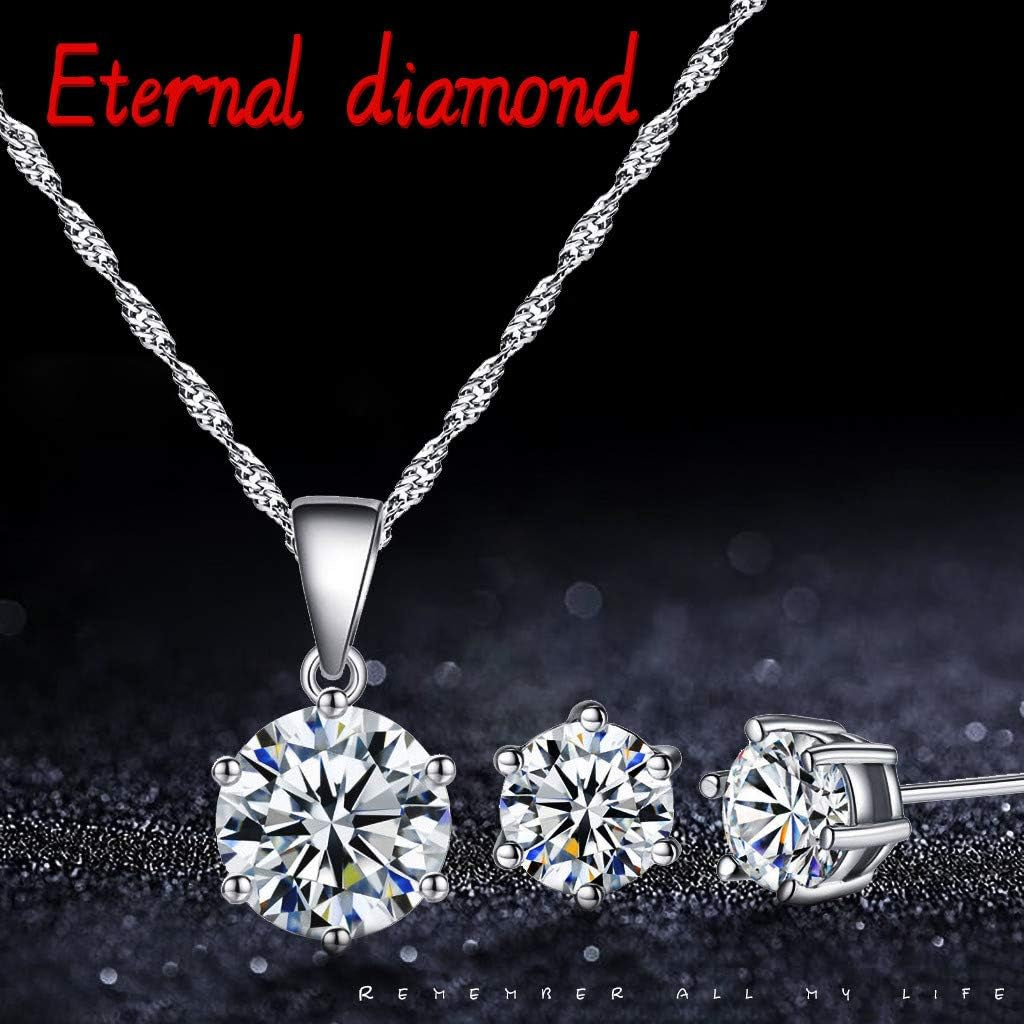 Clearance Deals Fahion Women Charm Bridal Engagement Crystal Rhinestone Snowflake Pendant Necklace Jewelry Gift by (A)
