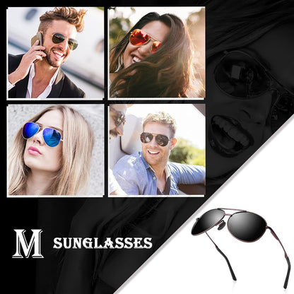 Aviator Sunglasses for Men Polarized Women UV Protection Lightweight Driving Fishing Sports Unisex Glasses MX208