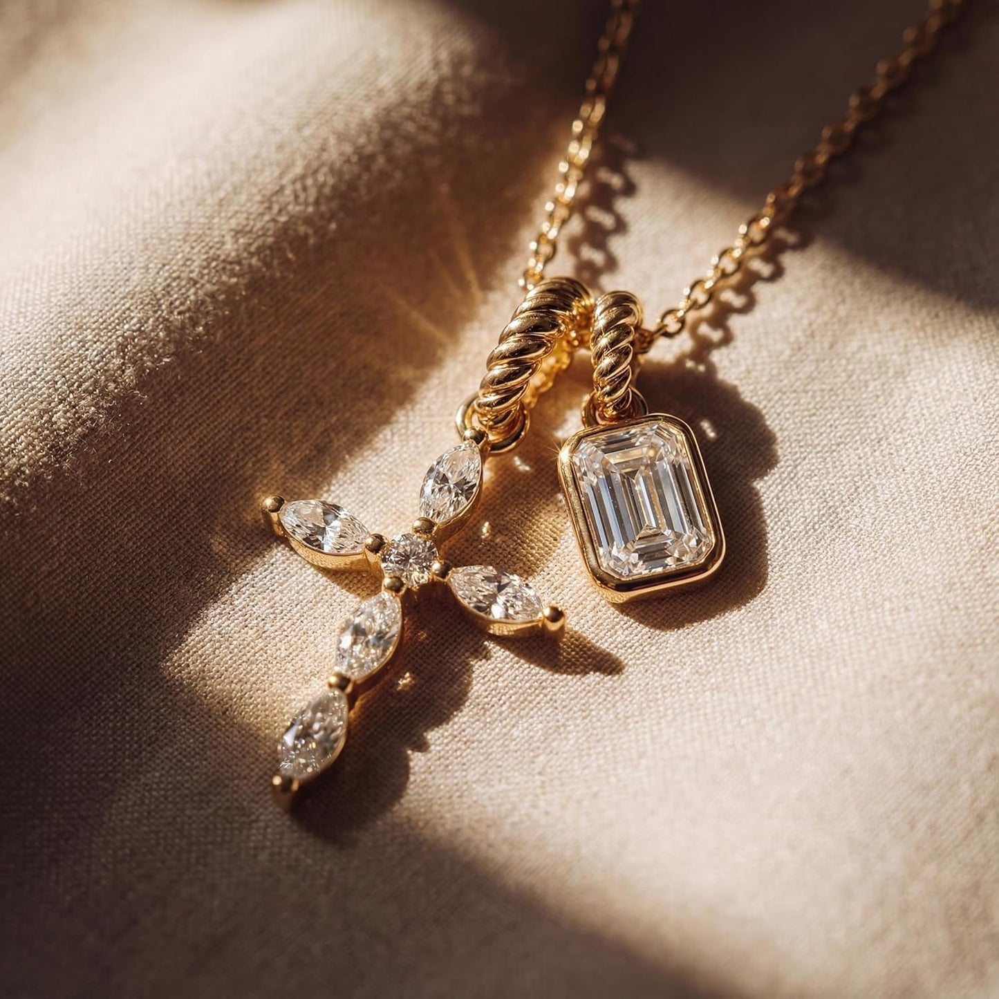 Gold Cross Necklace for Women: 14K Gold Plated Dainty Cross Pendant Non-Tarnish Necklace, Faith Crucifix Chain Jewelry, Elegant Religious Gifts