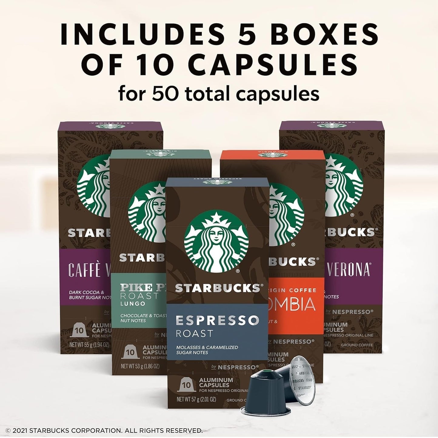 by Nespresso Original Line, Intense Variety Pack, 50-Count Espresso Pods - WORLD TIME VISITS