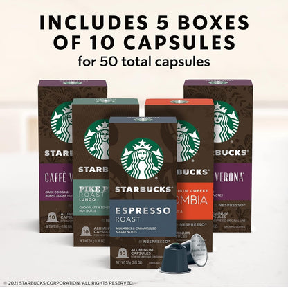 by Nespresso Original Line, Intense Variety Pack, 50-Count Espresso Pods - WORLD TIME VISITS