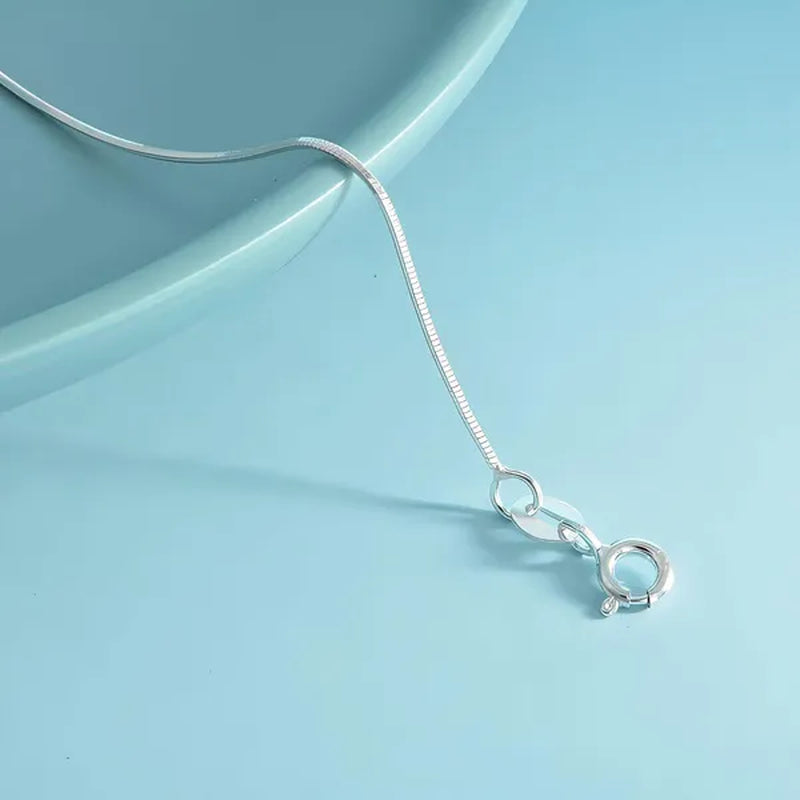 Fashion Women Men 925 Silver Pretty 1MM Snake Chain Necklace for Pendant