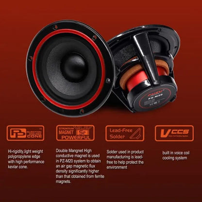 2Pcs Universal 80W 4Ohm 2.5Inch Kevlar Cone Midrange Car Speakers