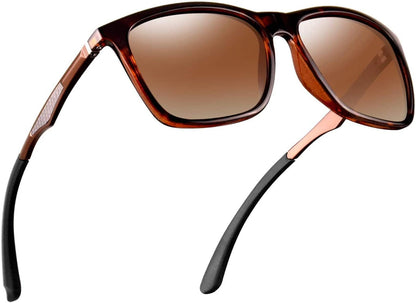 Polarized Sunglasses for Men Aluminum Mens Sunglasses Driving Rectangular Sun Glasses for Men/Women