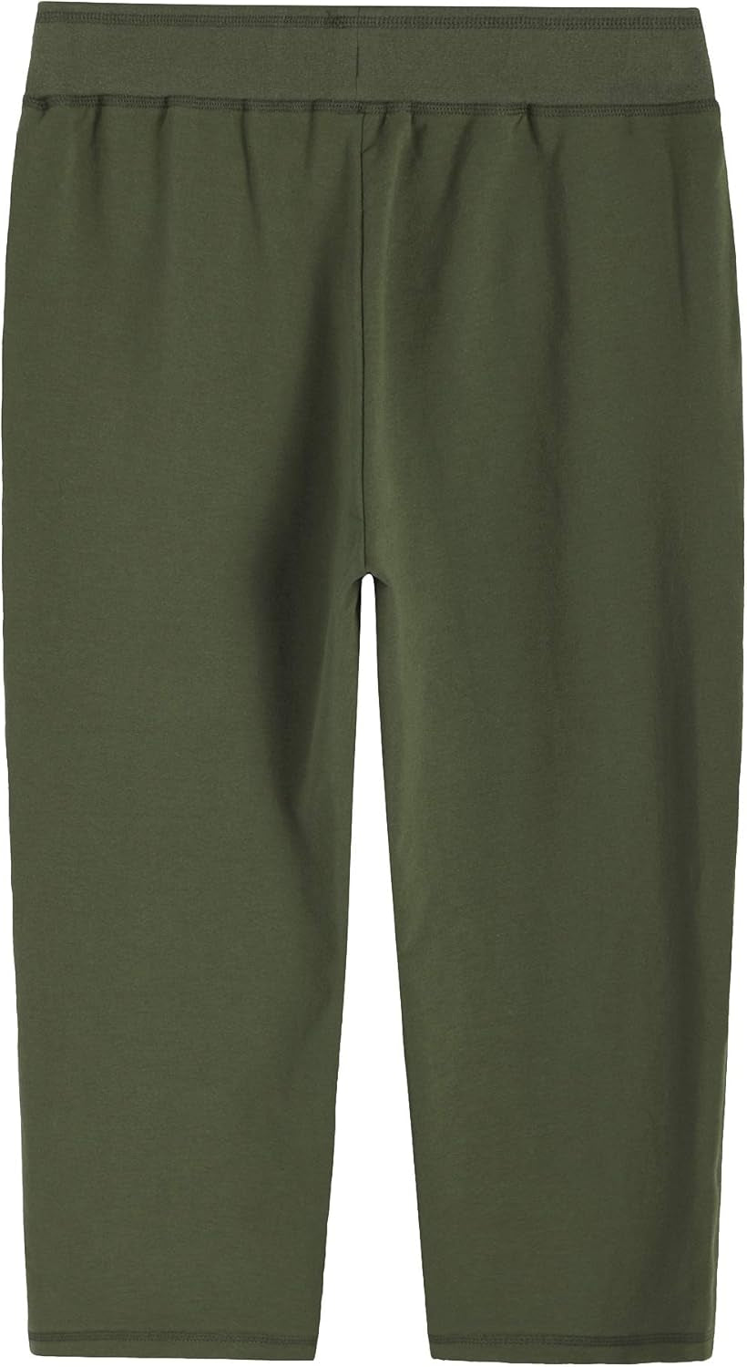 Women'S Knit Sweatpants Capri Pants with Pockets - WORLD TIME VISITS