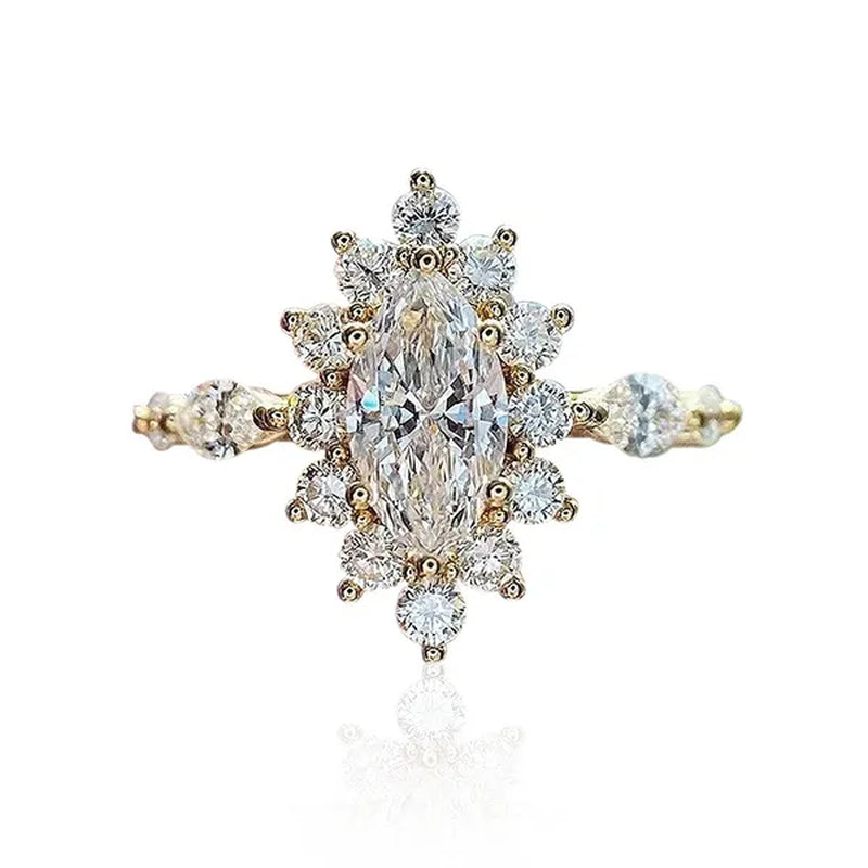 Luxury Princess Fashion Engagement Jewelry Engagement Rings for Women Bride Wedding Accessories Anniversary Gift for Girlfriend Size 4-12 Bague Femm