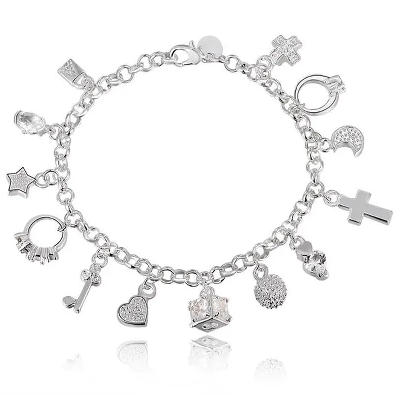 Fashion Jewelry 925 Silver Chain Bracelets for Men or Women