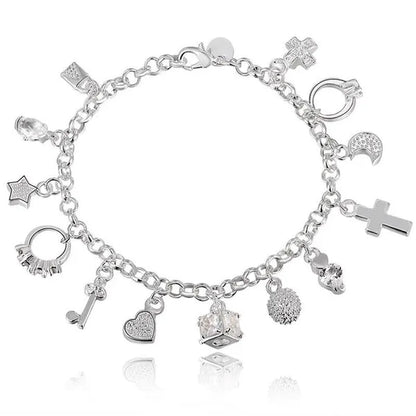 Fashion Jewelry 925 Silver Chain Bracelets for Men or Women