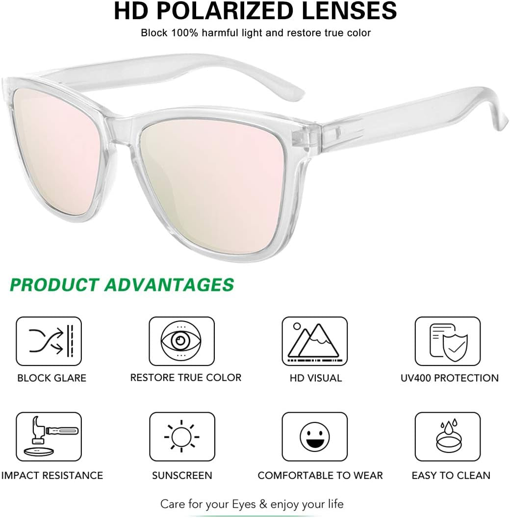 Polarized Sunglasses for Women Men Trendy Classic Retro Designer Style