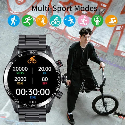 LIGE Newest Bluetooth Call Smart Watches for Men Sports Fitness Tracker Waterproof Smartwatch Large HD Screen Health Bracelet Montre Connecter