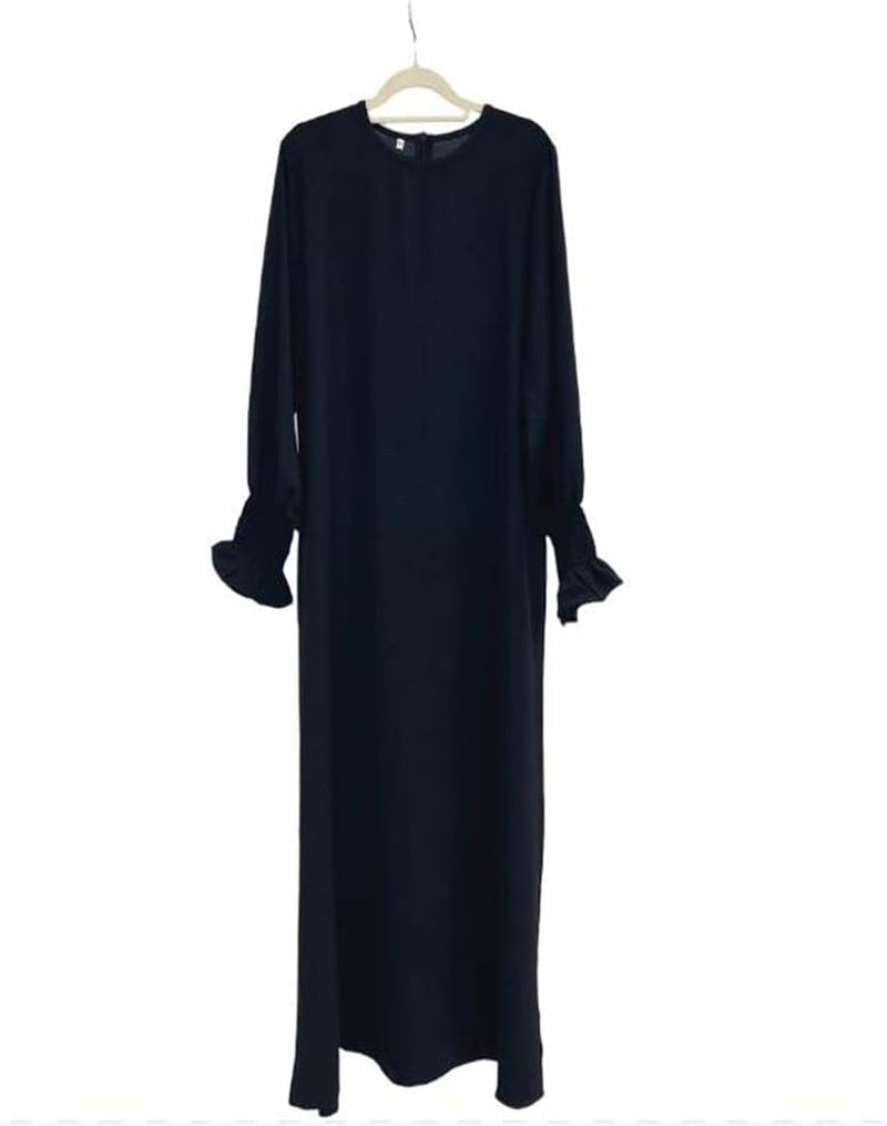 Women Prayer Dress Muslim Ramadan Garment Abaya Dubai Islam Jilbeb Long Dress without Hijab - WORLD TIME VISITS