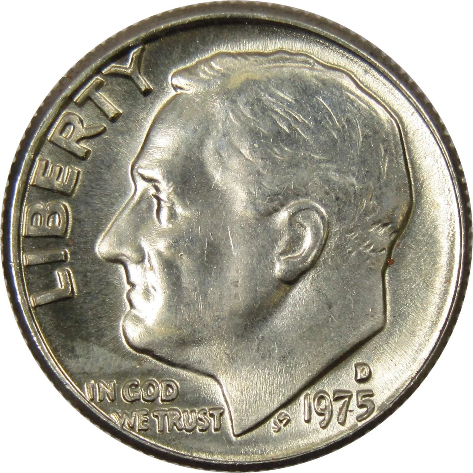 1975 D Roosevelt Dime BU Uncirculated Mint State 10C US Coin Collectible Master Coins - WORLD TIME VISITS