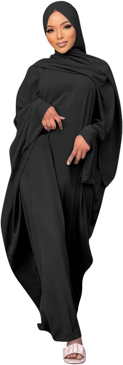 Abayas for Women Muslim One-Piece Prayer Dress Ramadan Kaftan Dresses for Women Dubai Islamic Abaya Full Length Dress