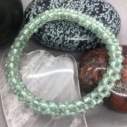 Orange Sun Stone Colorful Tourmaline Apatite Small Beads Bracelet