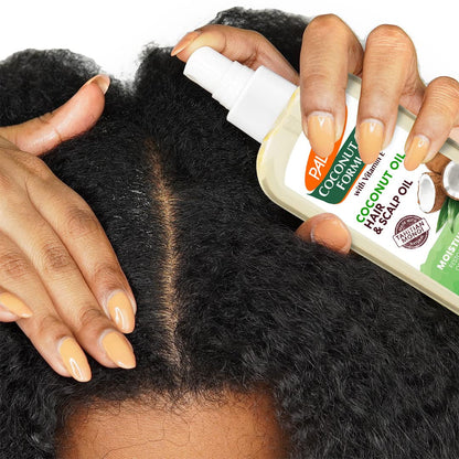 Coconut Oil Moisture Boost, Restorative Hair and Scalp Oil Spray, Lasting Hydration and Shine for Dry or Damaged Hair, Promotes Scalp Health, 5.1 Oz