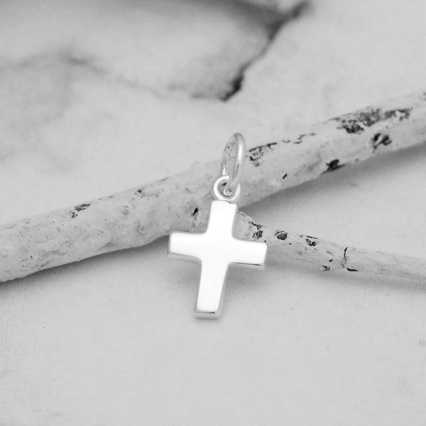 925 Sterling Silver Cross Charm, Mini Cross Charm Pendant for Necklace, Bracelet, Jewelry, High Polished Silver Cross Pendant