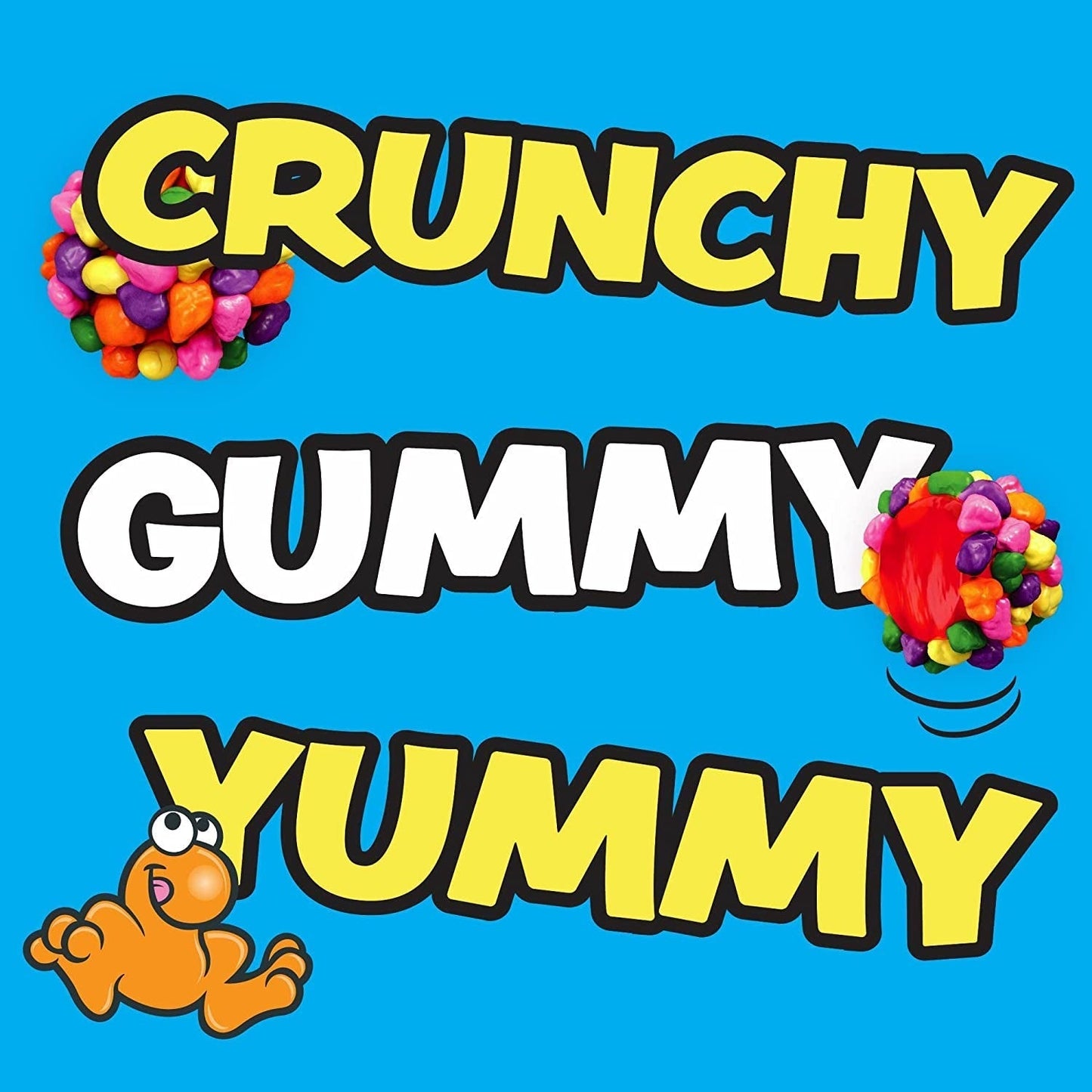 Gummy Clusters Candy, Rainbow, Resealable 8 Ounce Bag