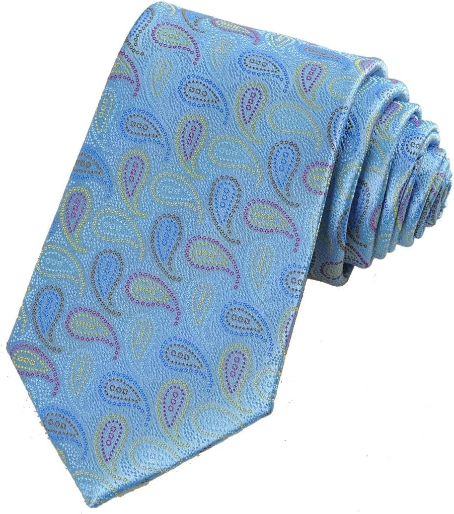 Mens Necktie Classic Paisley Event Tie + Gift Box - WORLD TIME VISITS