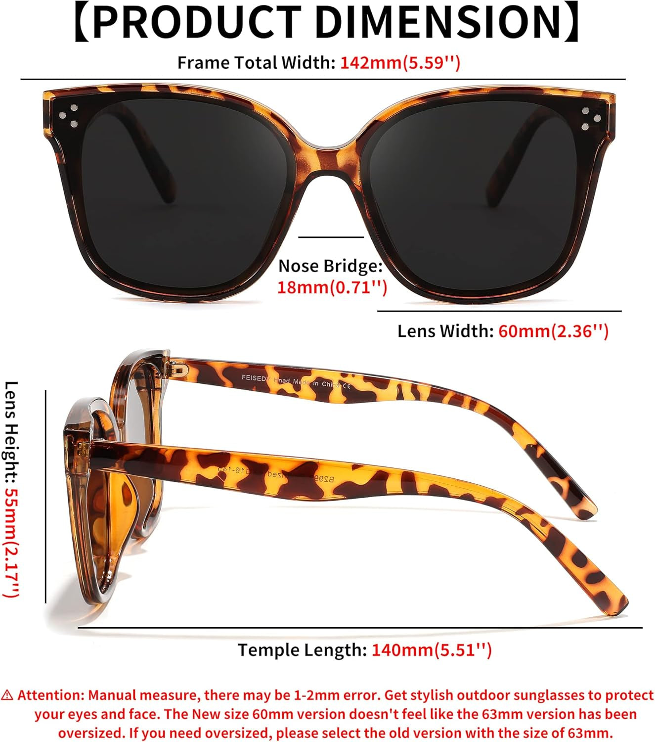 Retro Square Polarized Sunglasses Women Men Vintage Minimalist Shades B2600