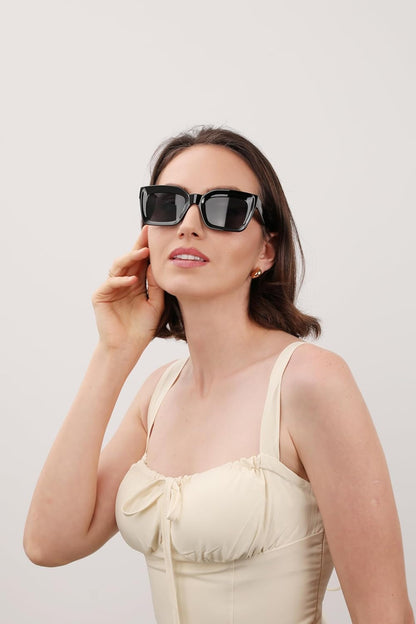 Classic Women Sunglasses Fashion Thick Square Sun Glasses Chunky Frame UV400 B2471