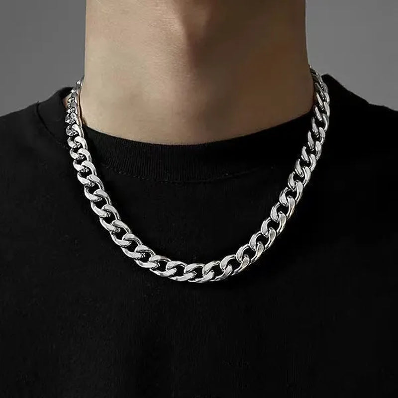 Franco Chain 925 Sterling Silver 10MM 8/20/22/24 Inch Cuban Chain Necklace for Women Men Fashion Jewelry Party Christmas Gifts