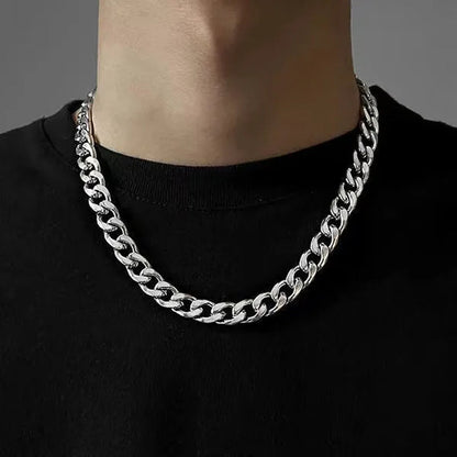 Franco Chain 925 Sterling Silver 10MM 8/20/22/24 Inch Cuban Chain Necklace for Women Men Fashion Jewelry Party Christmas Gifts