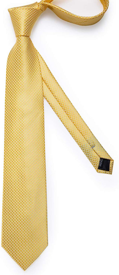 Mens Solid Color Tie and Pocket Square Set Woven Silk Plain Necktie & Handkerchief for Men Wedding Party Formal