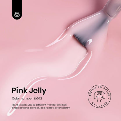 Beetles Neutral Gel Nail Polish 15Ml Jelly Nude Pink Gel Polish Set Sheer Pink Soak off UV LED Translucent Effect French Nail Art Spring Summer Manicure Gift for Women