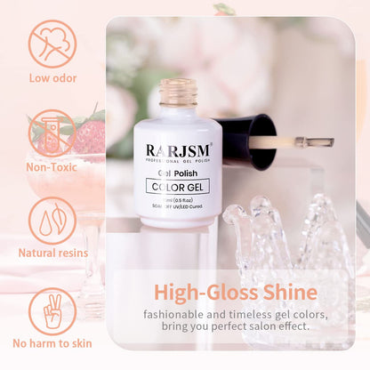 Apricot Nude Gel Nail Polish,Neutral Sheer Cream Nude LED UV Curing Requires Soak off Clear Pink Jelly French Manicure Nail Polish 1Pcs Single Bottle 15Ml for Home Salon DIY