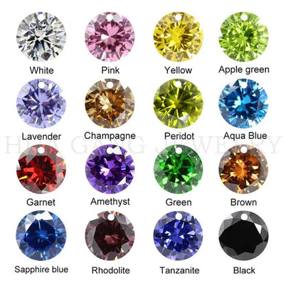 9Mm 50Pcs Single Hole Beads Cubic Zirconia Stones AAAAA Cubic Zirconia Stone Loose DIY Jewelry Beads Zircon with Holes CZ