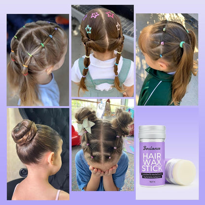 Hair Wax Stick - Strong Hold Styling Wax, Matte Finish Slick Back Stick, Easy Application - Styling Wax for All Hair Types，Natural Ingredients，Long-Lasting Styling，Travel Wax Stick for Hair.