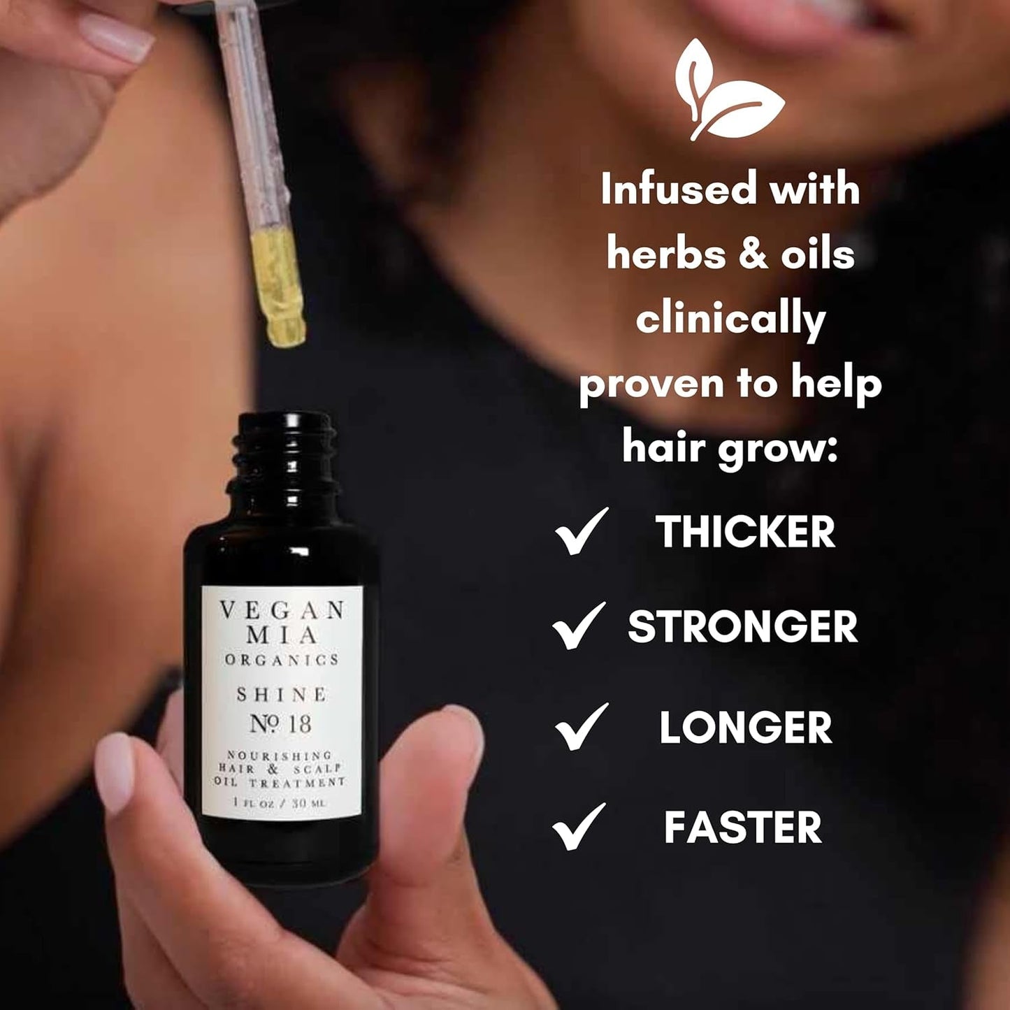 USDA Organic Rosemary Oil for Hair Growth with Castor Oil & More - Scalp Oil Treatment & Intense Nourishment to Get Healthier, Thicker & Shiny Hair Naturally, 1 Fl Oz Bottle