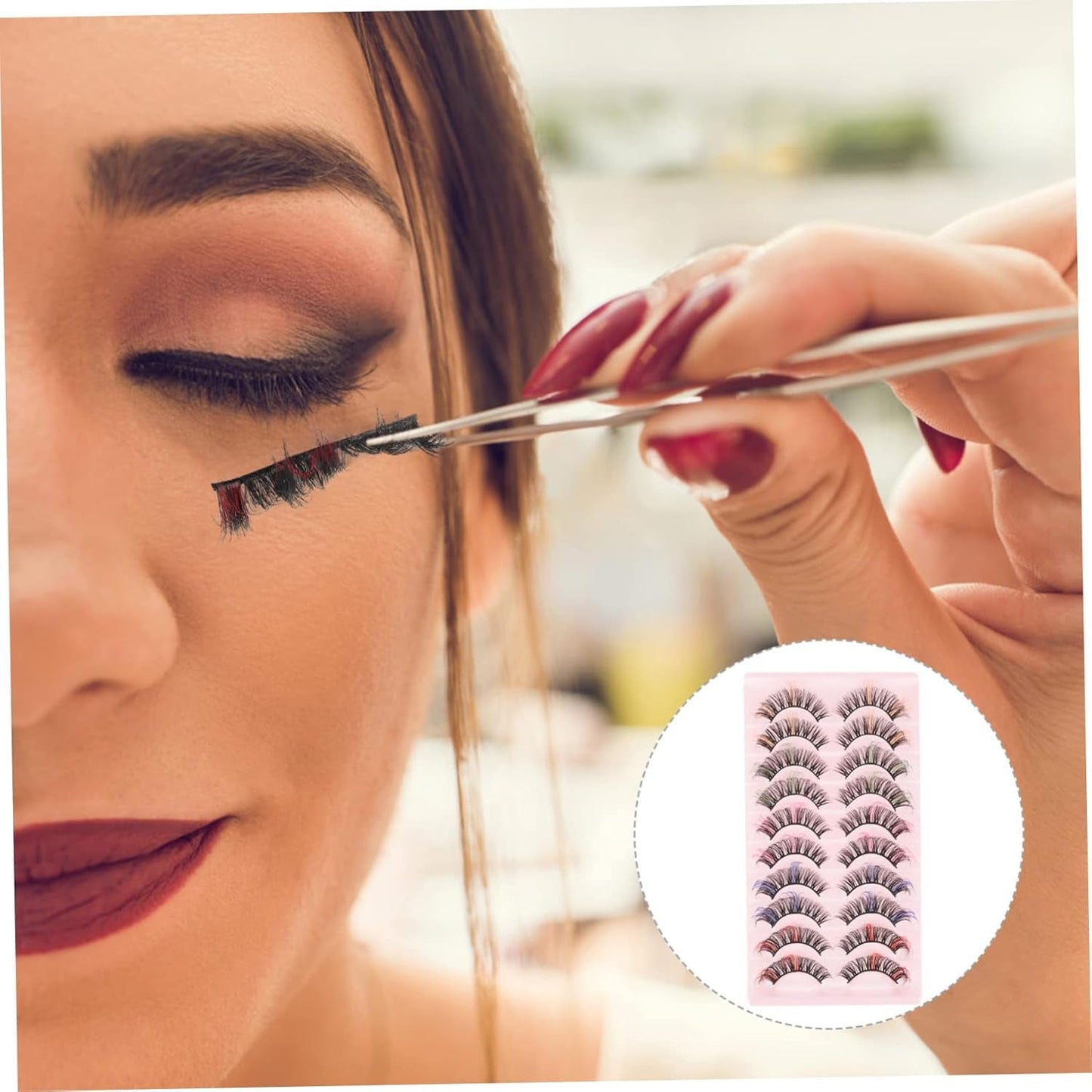 50 Pairs Dd Volume False Eyelashes Cosmetic Eyelashes Fake Eyelashes Natural Look Fake Eyelash for Women Natural Eyelashes Eyelash Extension Colored Eyelashes Girl Curly Extend