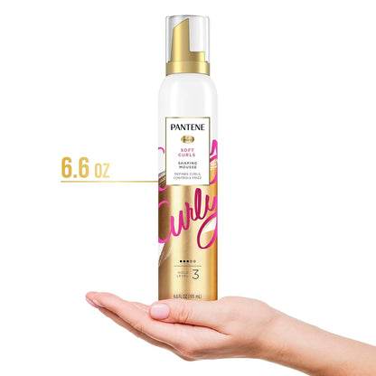 Curl Mousse for Curly Hair, Tames Frizz for Soft Touchable Curls, 6.6 Oz Each (Pack of 3)