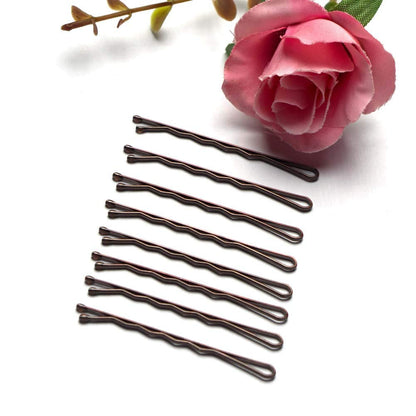 Hair Bobby Pins Brown with Cute Case, 200 CT Bobby Pins for Buns, Premium Hair Pins for Kids, Girls and Women, Great Hair Pins for Thick Hair and Thin Hair, 2 Inch (Brown)