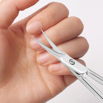 Nail Enhancement Russian Dead Skin Scissors Stainless Steel Cuticle Trimmer Scissors Dead Skin Remover Arc Shaped Cuticle Trimmer Manicure Tool