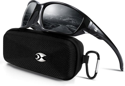 Sports Polarized Sunglasses for Men: Womens UV400 Protection Sun Glasses Wrap around Goggles for Fishing Driving TR90