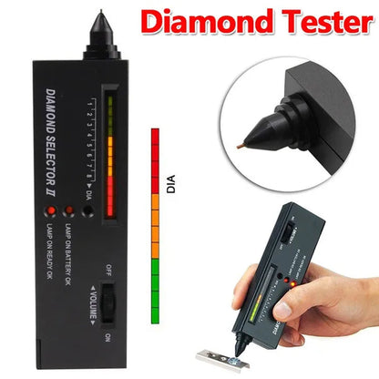 Jewellery Diamond Hardness Meter Gemstone Gem Tester Selector LED Diamond Indicator Test Pen Audio Portable Jewelry Tester Tool