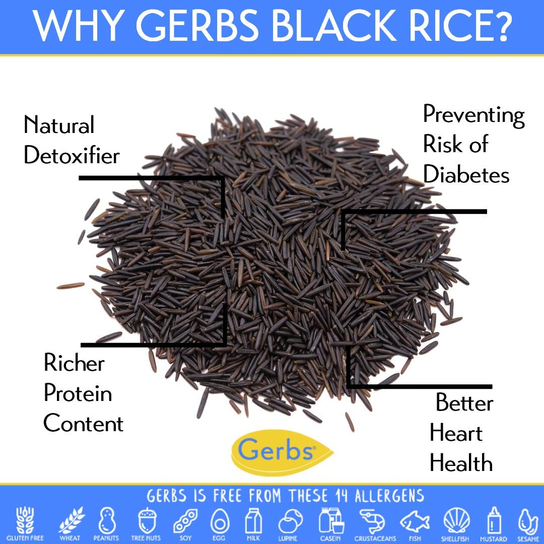 Wild Black Canadian Rice 2 LBS. Premium Grade | Top 14 Food Allergy Free | Freshly Harvested Packed in Resealable Bulk Bag | High in Protein, Fiber & Antioxidants | Gluten Peanut Tree Nut Free