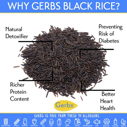 Wild Black Canadian Rice 2 LBS. Premium Grade | Top 14 Food Allergy Free | Freshly Harvested Packed in Resealable Bulk Bag | High in Protein, Fiber & Antioxidants | Gluten Peanut Tree Nut Free